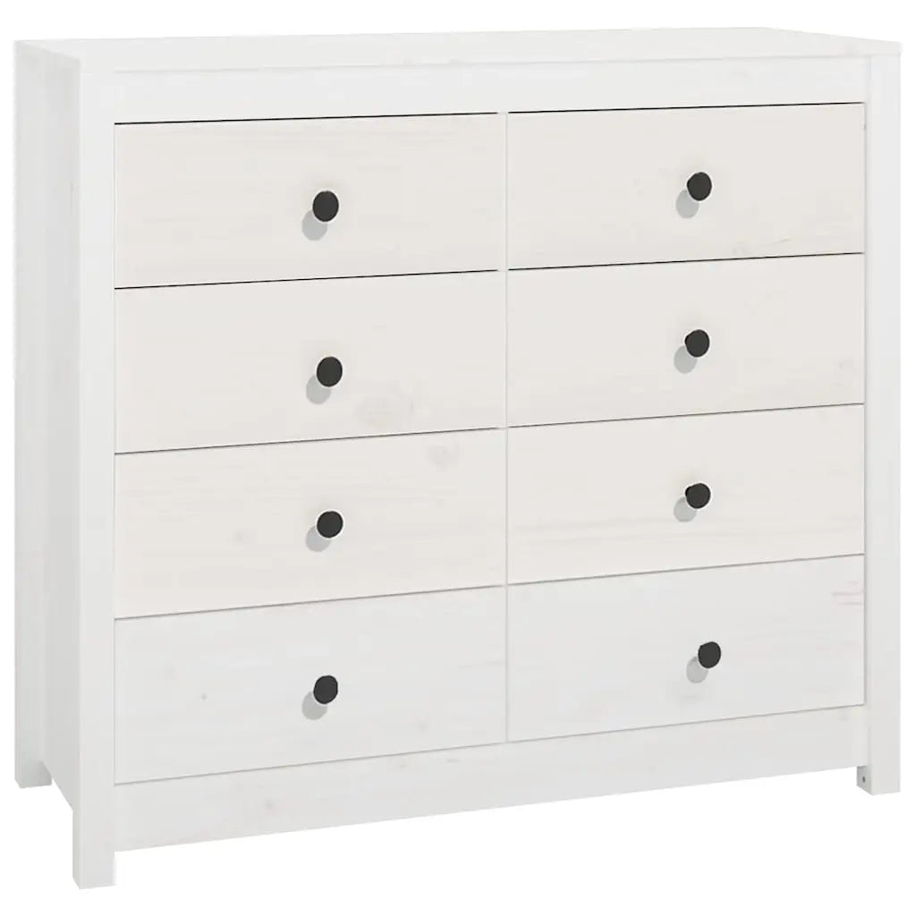 Armoire latérale Blanc 100x40x90 cm Bois de pin massif - XIOS