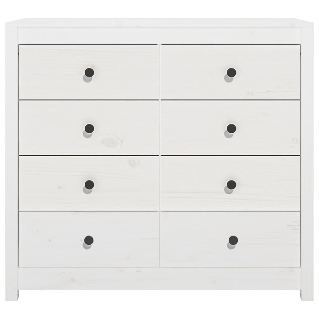 Armoire latérale Blanc 100x40x90 cm Bois de pin massif - XIOS