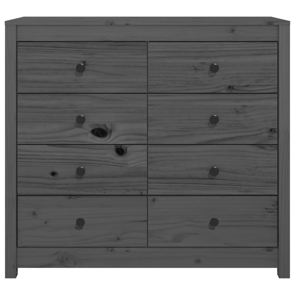 Armoire latérale Gris 100x40x90 cm Bois de pin massif - XIOS