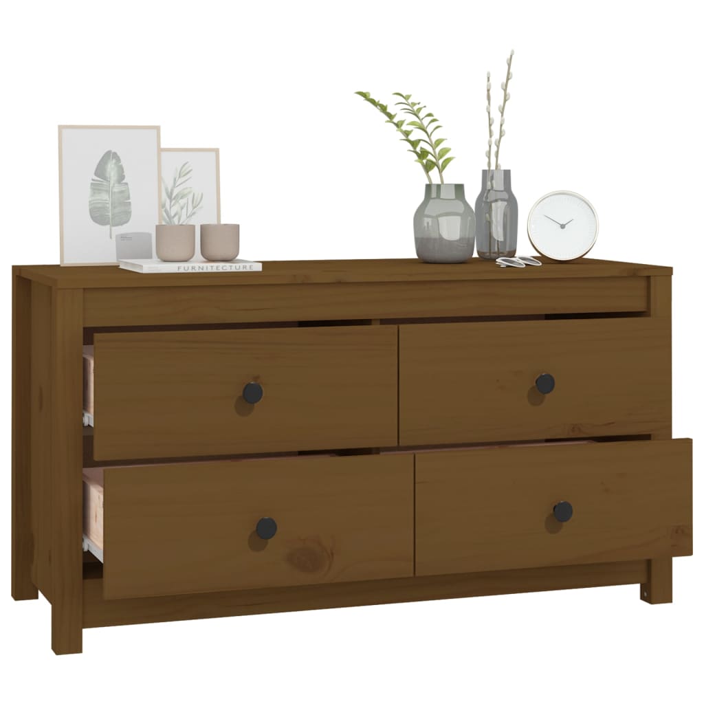 Armoire latérale Marron Miel 100x40x54 cm Bois de pin massif - XIOS