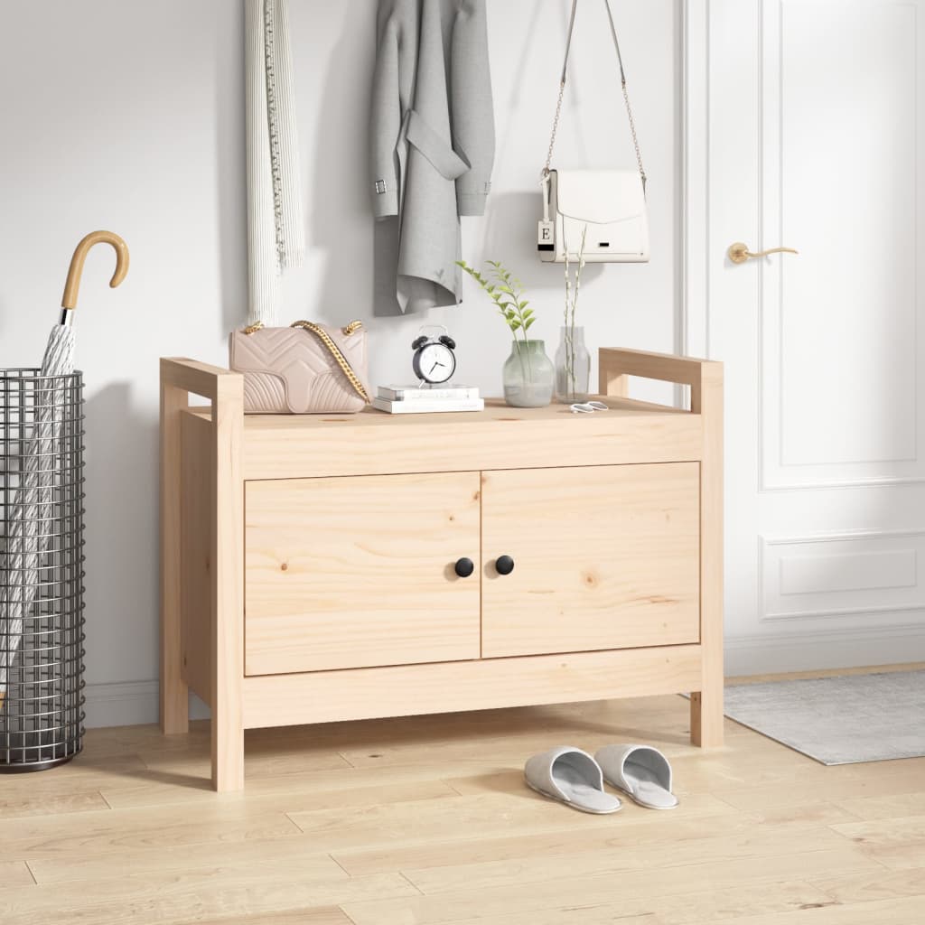 Banc d'entrée 80x40x60 cm Bois de pin massif - XIOS