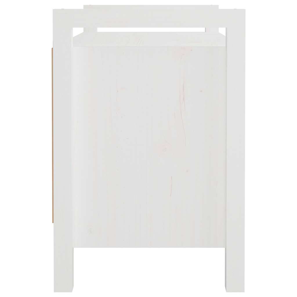 Banc d'entrée Blanc 80x40x60 cm Bois de pin massif - XIOS