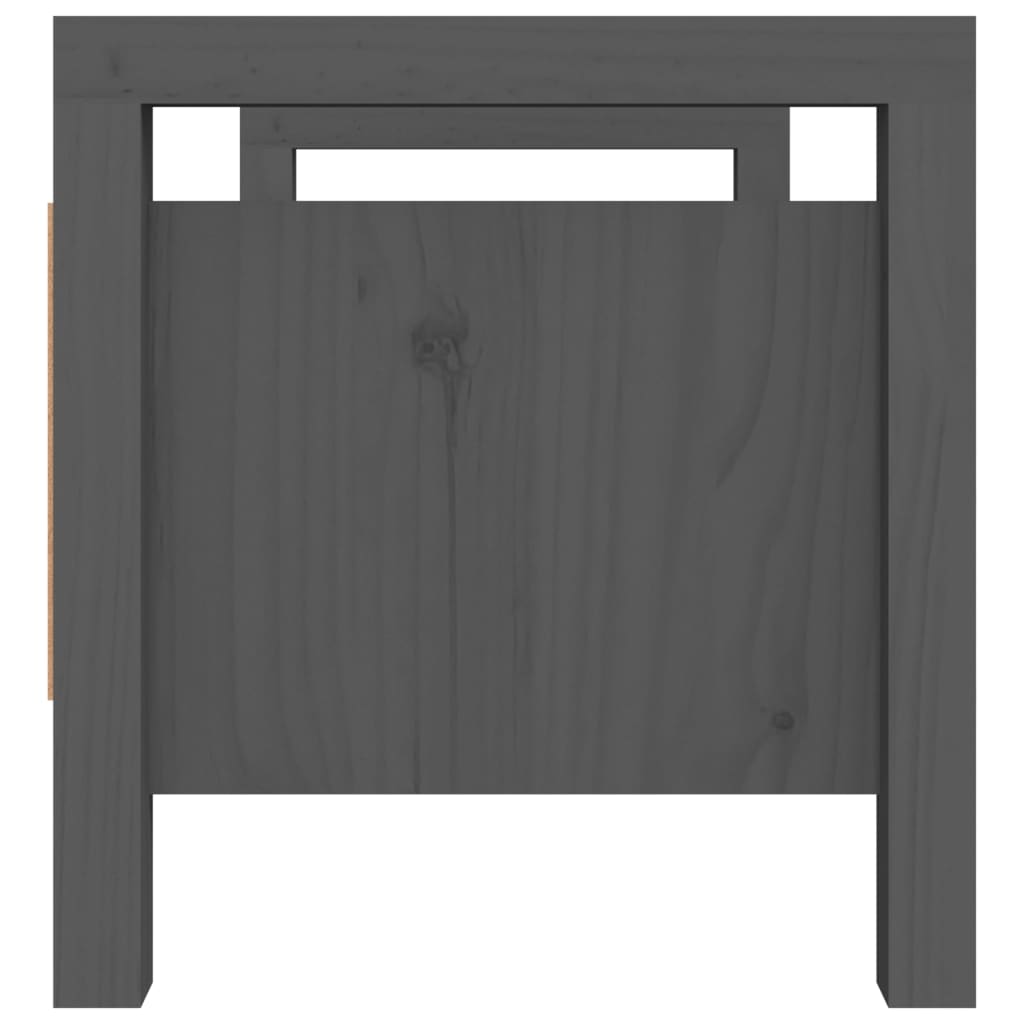 Banc d'entrée Gris 80x40x43 cm Bois de pin massif - XIOS