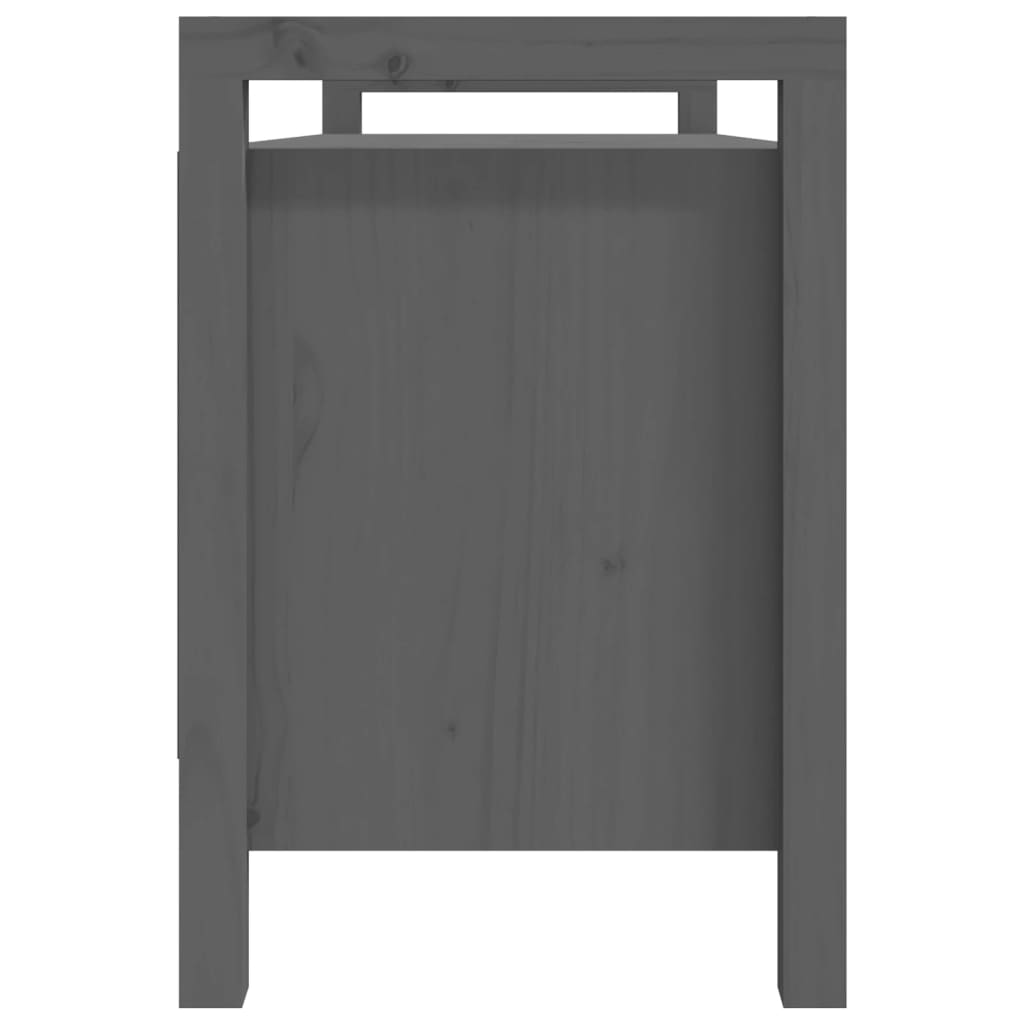 Banc d'entrée Gris 110x40x60 cm Bois de pin massif - XIOS