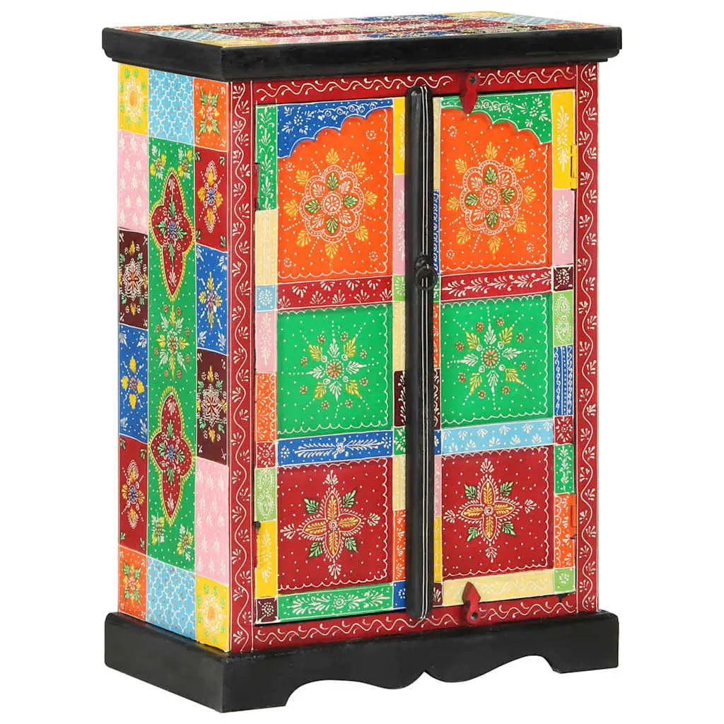 Buffet peint à la main avec portes 53x30x75 cm Bois de manguier - XIOS