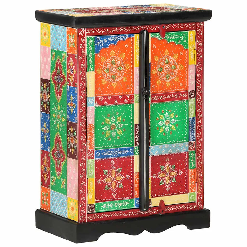 Buffet peint à la main avec portes 53x30x75 cm Bois de manguier - XIOS