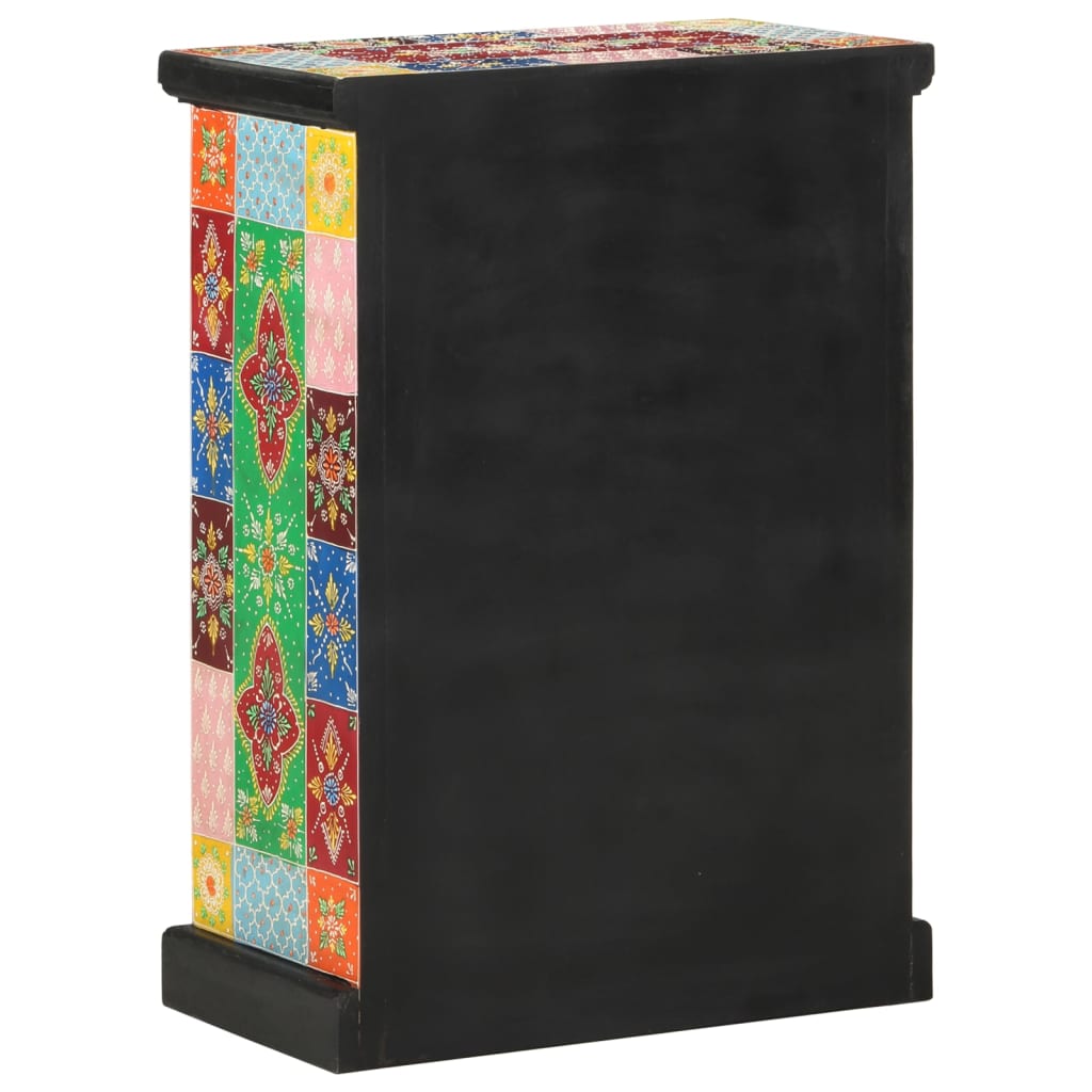 Buffet peint à la main avec portes 53x30x75 cm Bois de manguier - XIOS