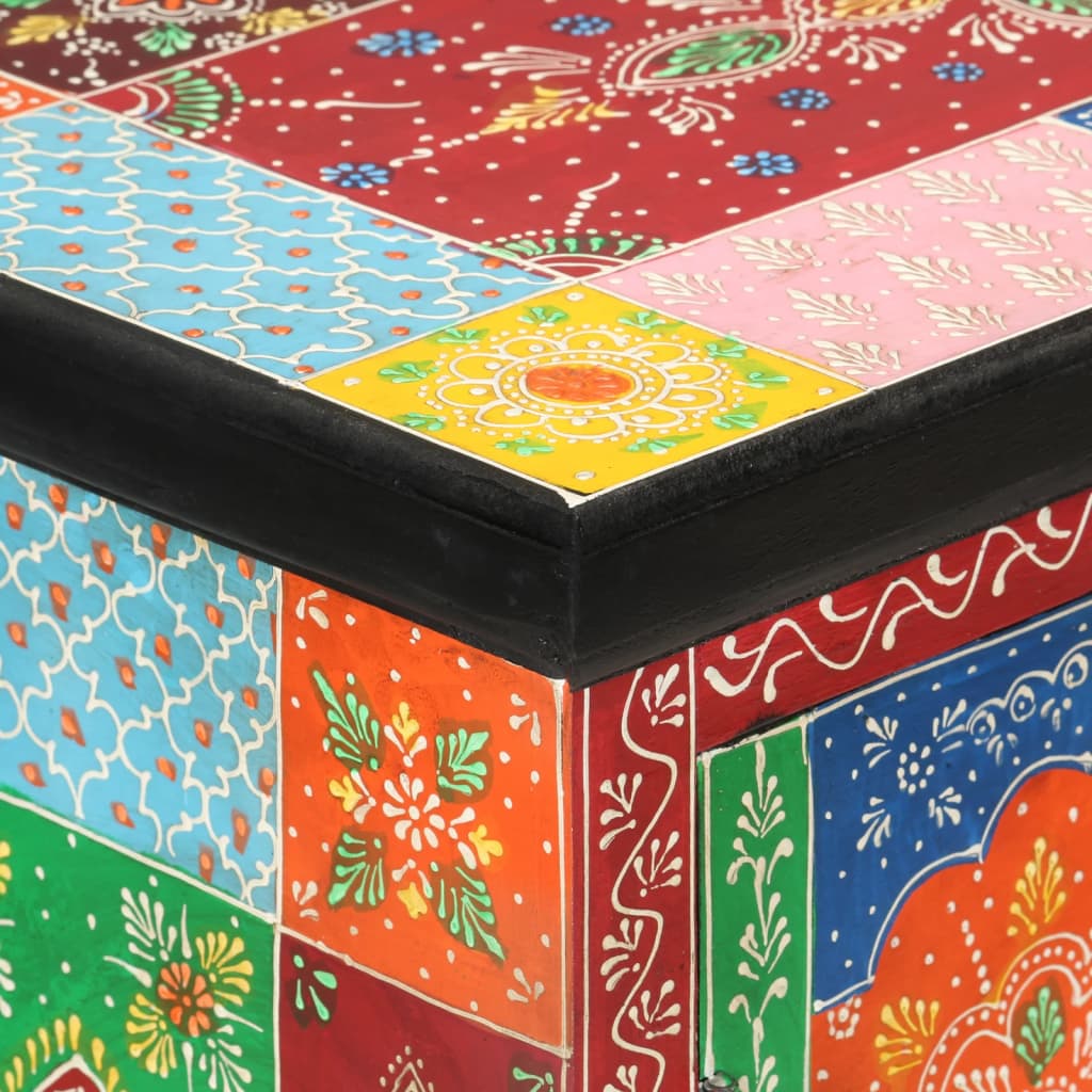 Buffet peint à la main avec portes 53x30x75 cm Bois de manguier - XIOS