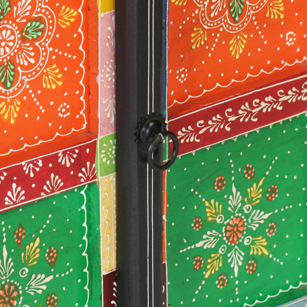 Buffet peint à la main avec portes 53x30x75 cm Bois de manguier - XIOS