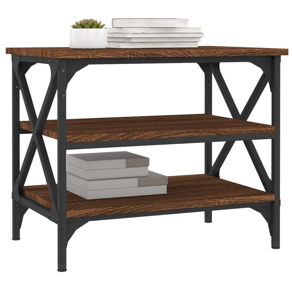 Table d'appoint Chêne marron 55x38x45 cm Bois d'ingénierie - XIOS