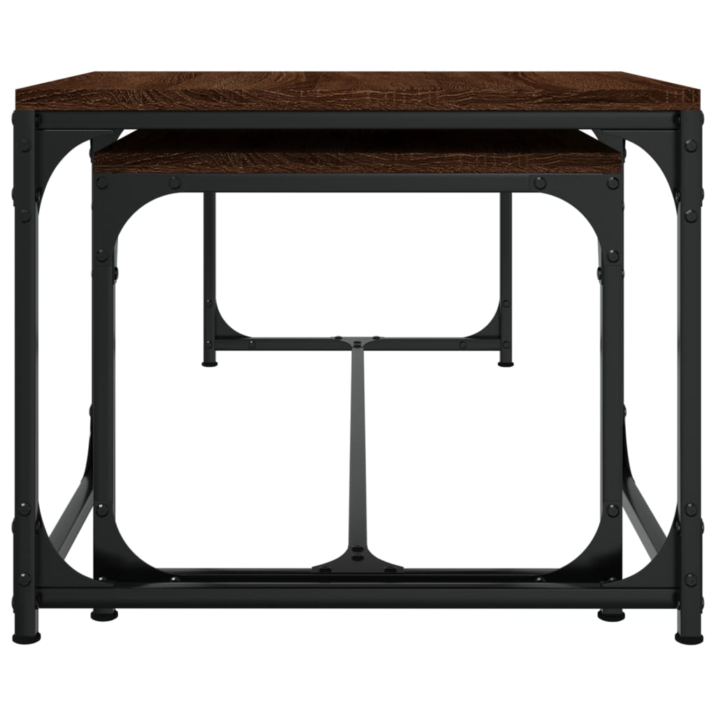 Tables basses 2 pcs Chêne marron Bois d'ingénierie - XIOS