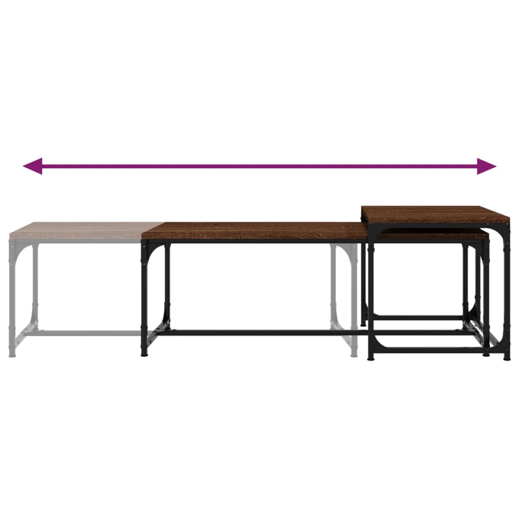 Tables basses 2 pcs Chêne marron Bois d'ingénierie - XIOS