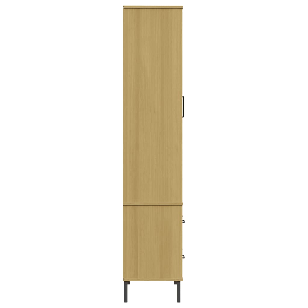 Bibliothèque avec pieds en métal Marron 85x35x172,5cm Bois OSLO - XIOS
