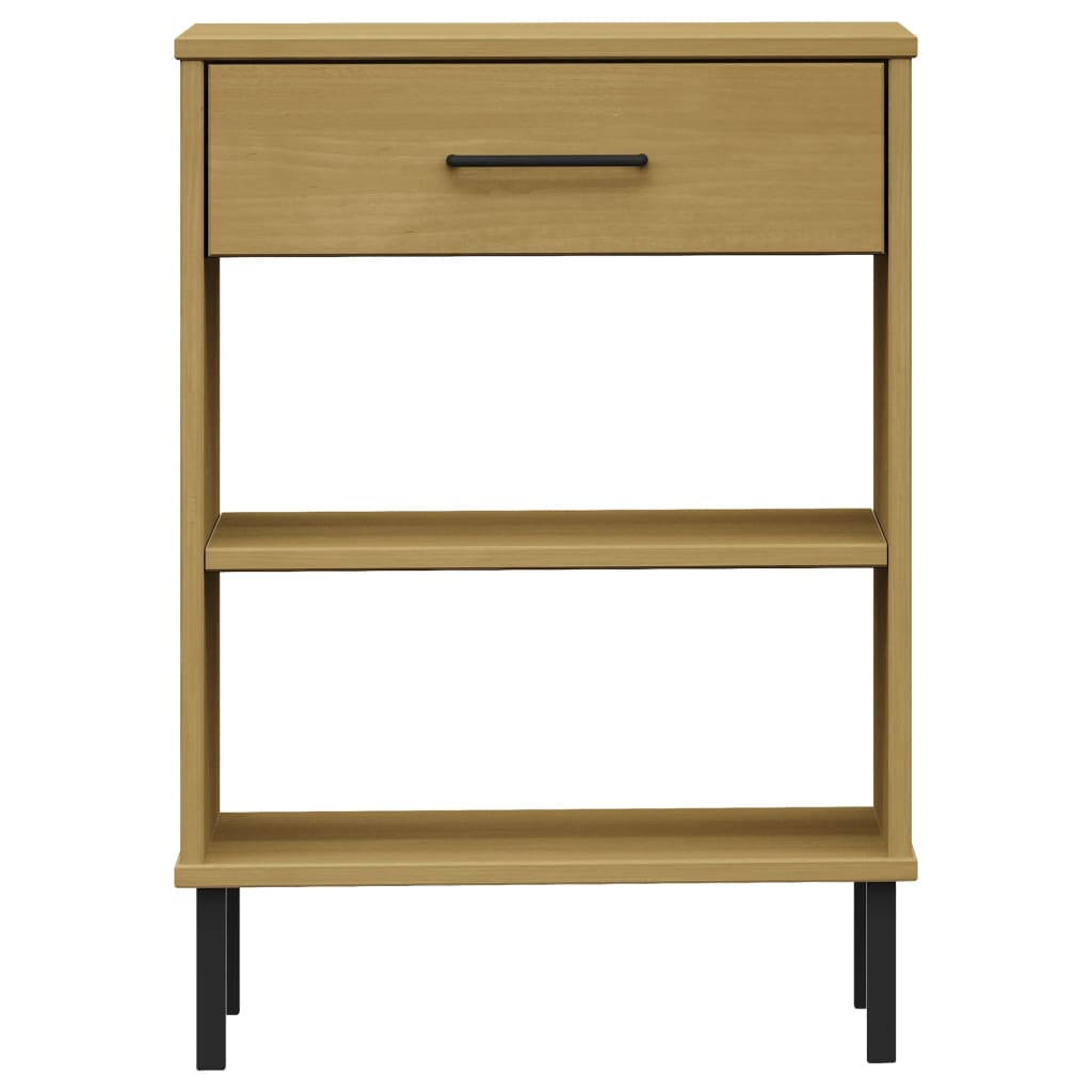 Armoire console avec pieds en métal Marron Bois pin massif OSLO - XIOS