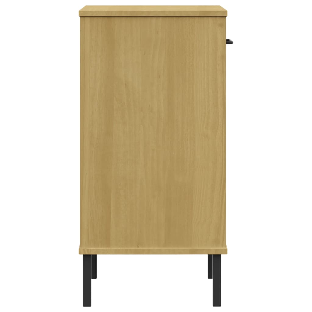 Armoire console avec pieds en métal Marron Bois pin massif OSLO - XIOS