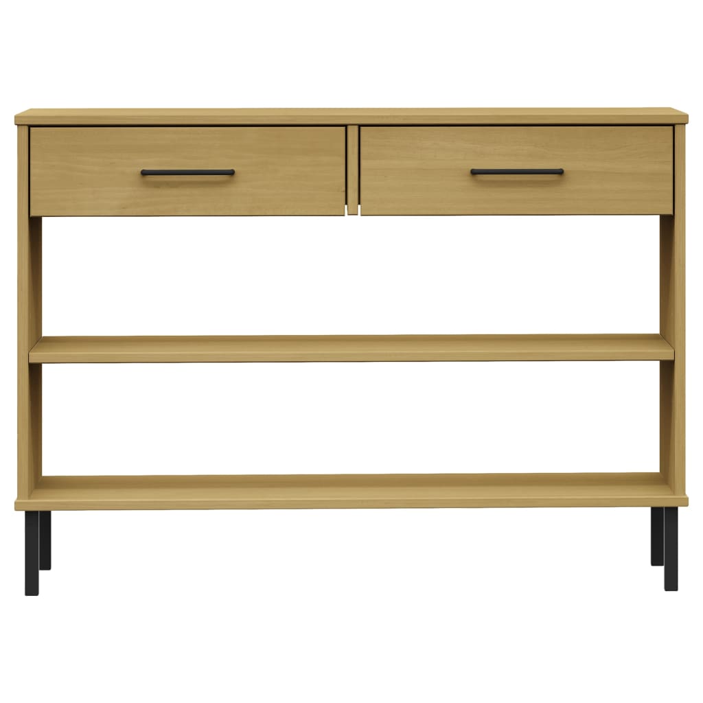 Armoire console avec pieds en métal Marron Bois pin massif OSLO - XIOS