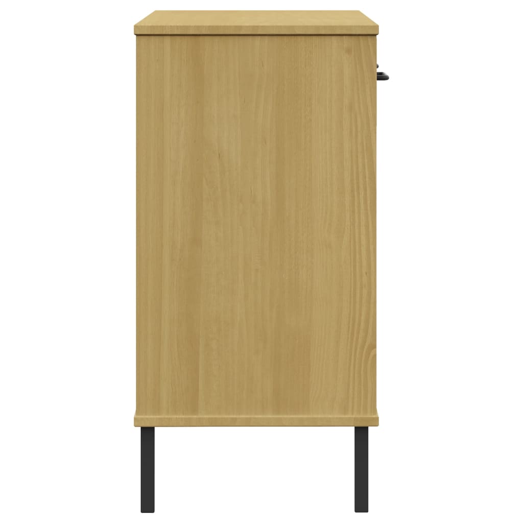 Armoire console avec pieds en métal Marron Bois pin massif OSLO - XIOS