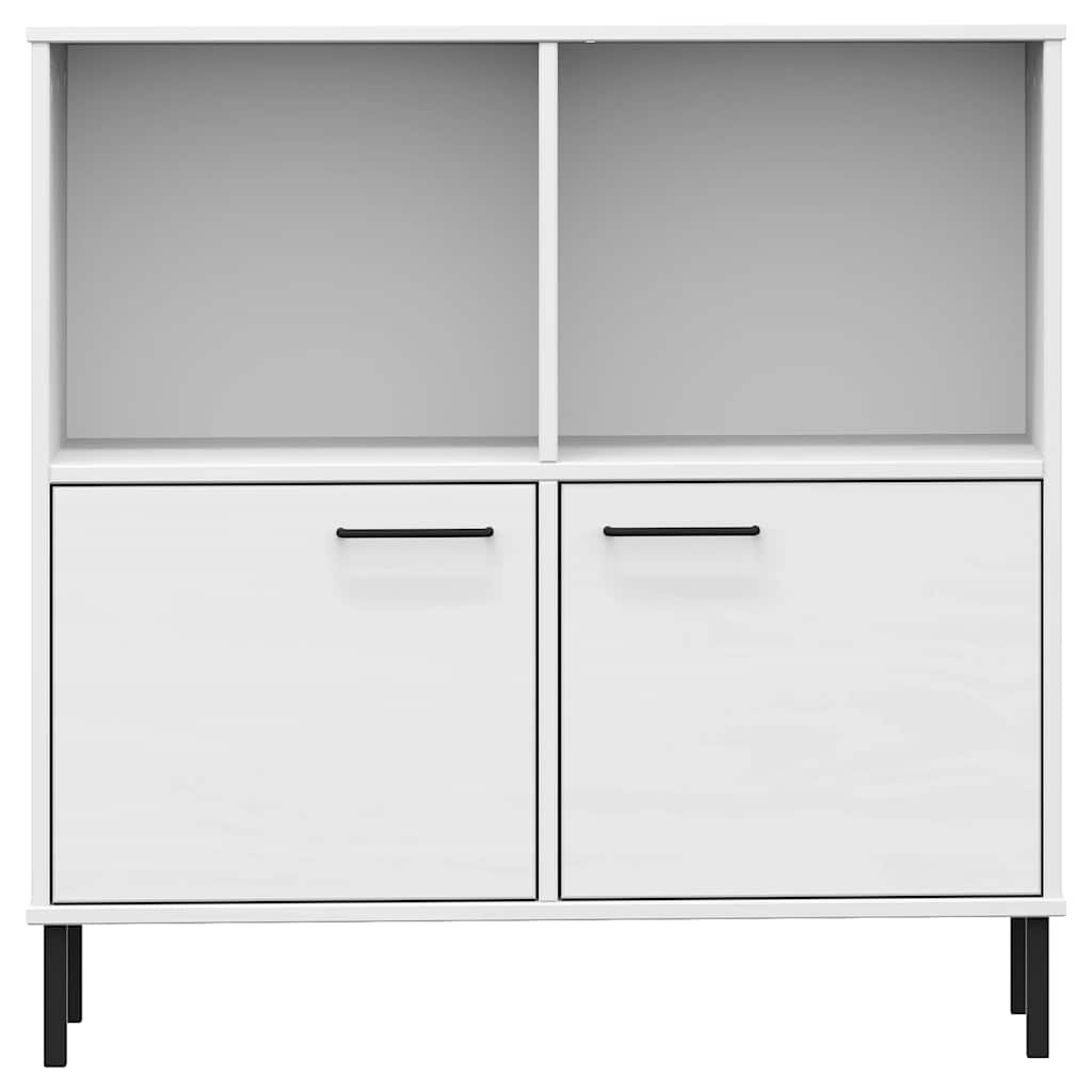 Bibliothèque avec pieds en métal Blanc 90x35x90,5 cm Bois OSLO - XIOS
