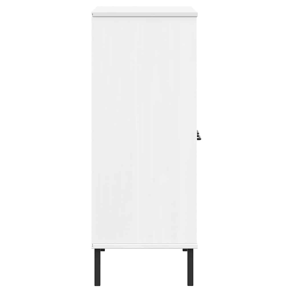 Bibliothèque avec pieds en métal Blanc 90x35x90,5 cm Bois OSLO - XIOS