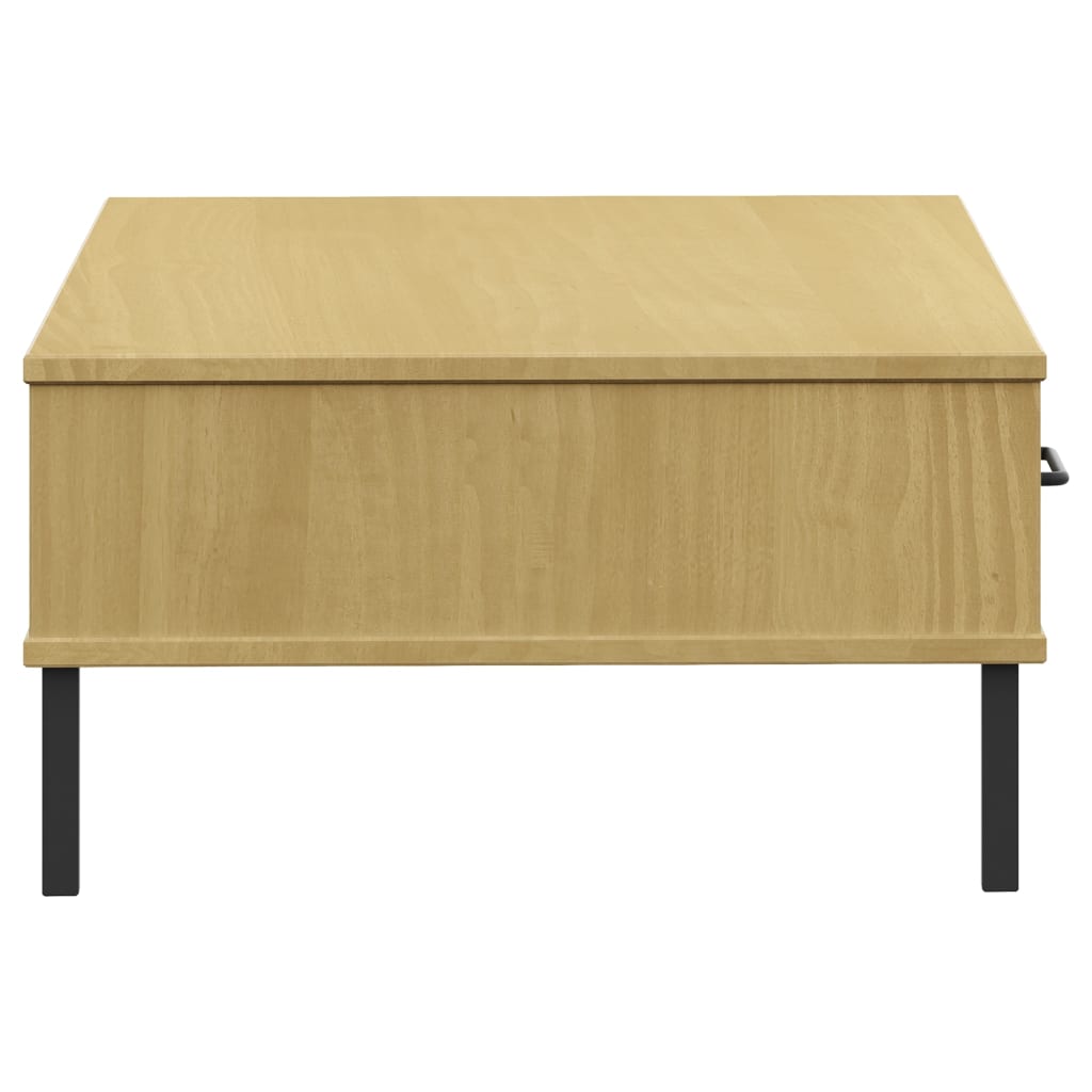 Table basse avec pieds en métal Marron Bois pin massif OSLO - XIOS