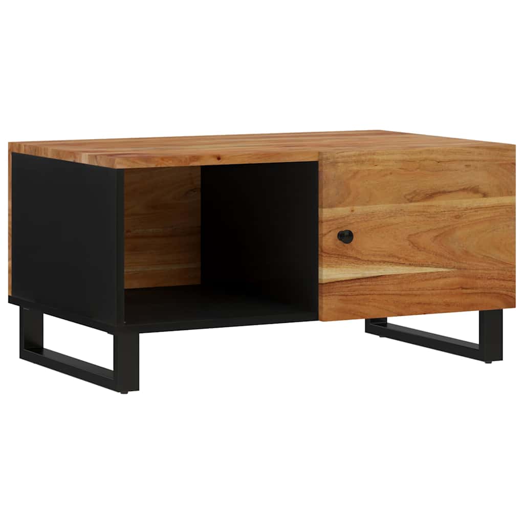 Table basse 80x50x40 cm Bois d'acacia solide et d'ingénierie - XIOS