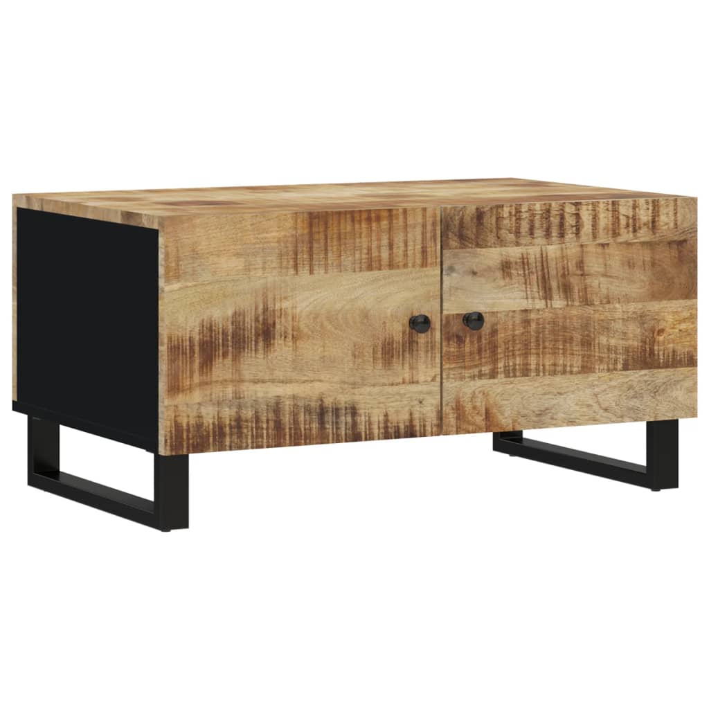 Table basse 80x50x40 cm Bois de manguier solide et d'ingénierie - XIOS
