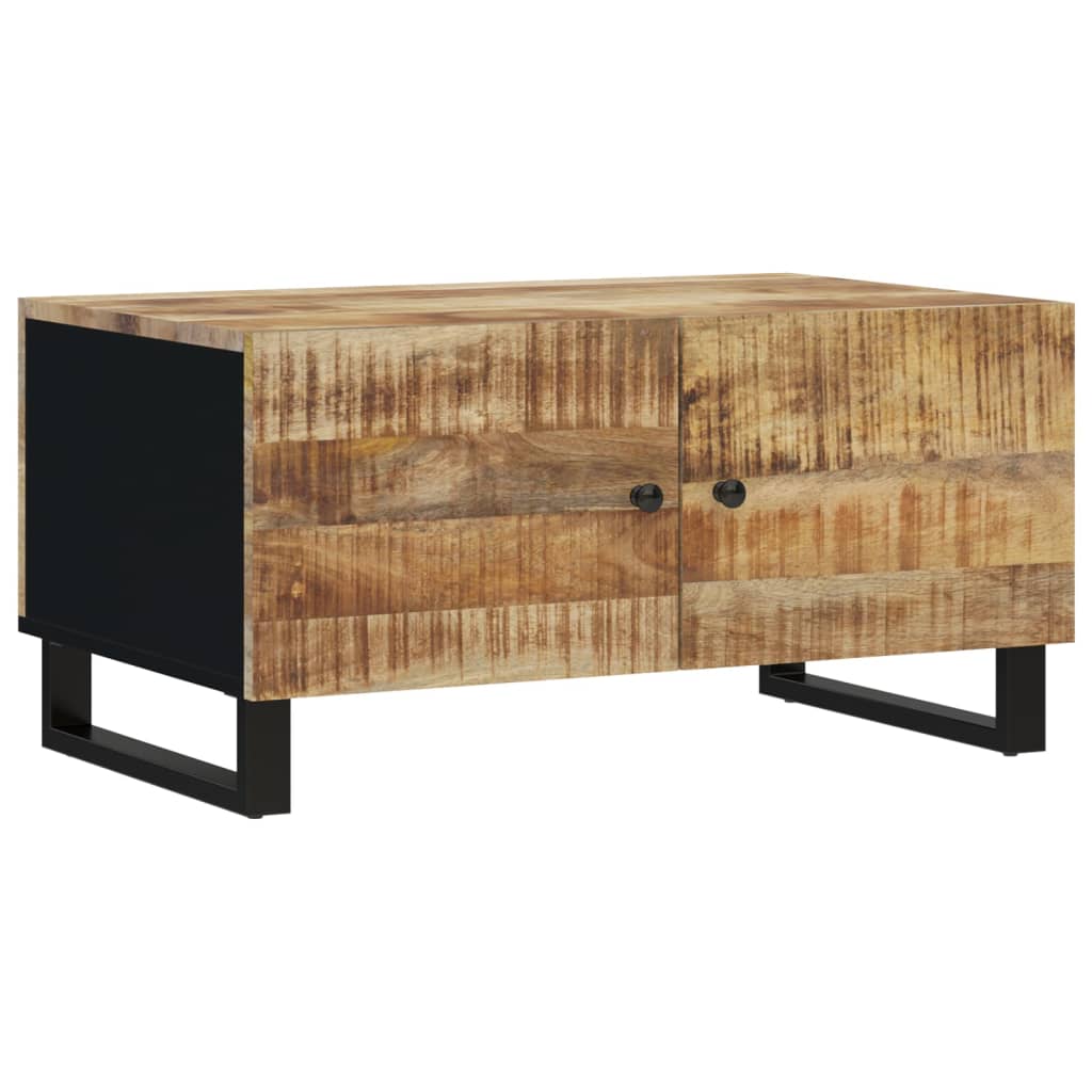Table basse 80x50x40 cm Bois de manguier solide et d'ingénierie - XIOS