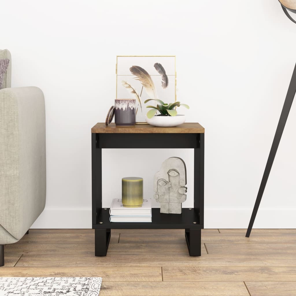 Table basse 40x31x46 cm Bois de manguier solide et d'ingénierie - XIOS