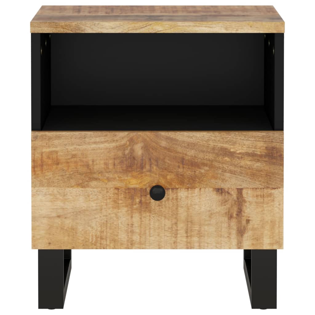 Tables de chevet 2 pcs Bois de manguier solide et d'ingénierie