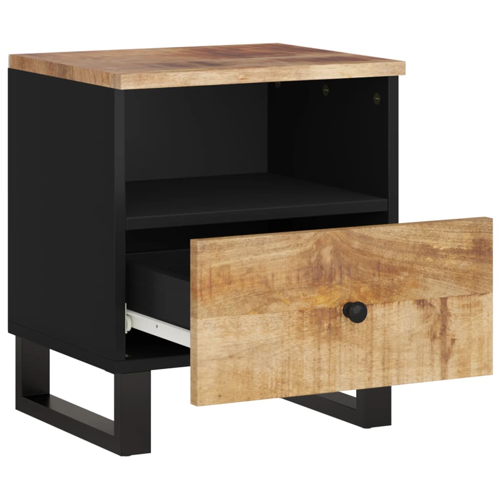 Tables de chevet 2 pcs Bois de manguier solide et d'ingénierie