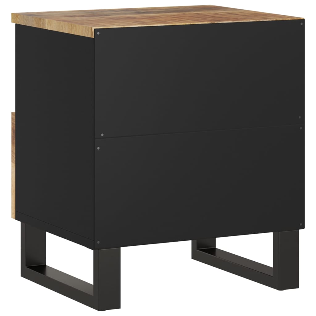 Tables de chevet 2 pcs Bois de manguier solide et d'ingénierie