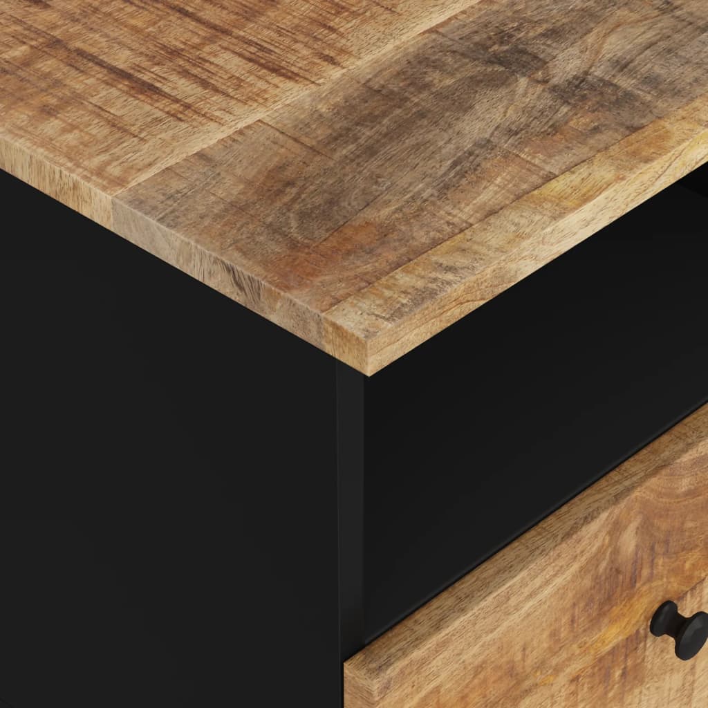 Tables de chevet 2 pcs Bois de manguier solide et d'ingénierie