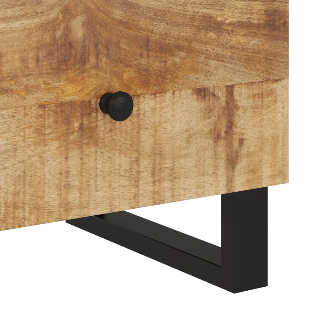 Tables de chevet 2 pcs Bois de manguier solide et d'ingénierie