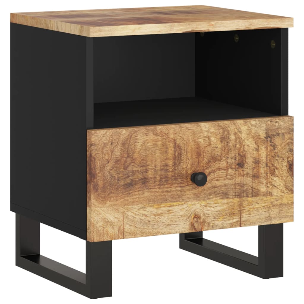 Tables de chevet 2 pcs Bois de manguier solide et d'ingénierie