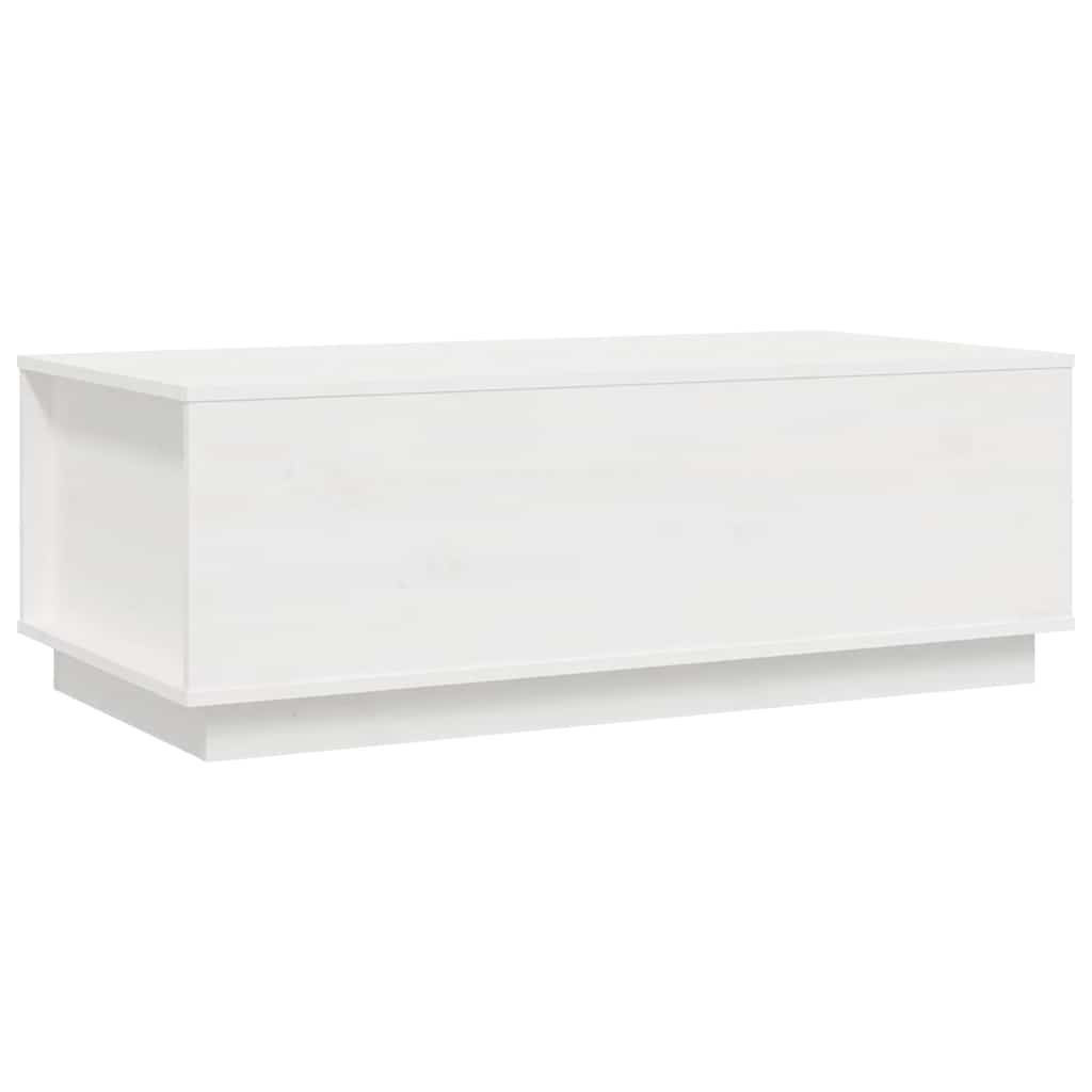 Table basse Blanc 100x50x35 cm Bois massif de pin - XIOS