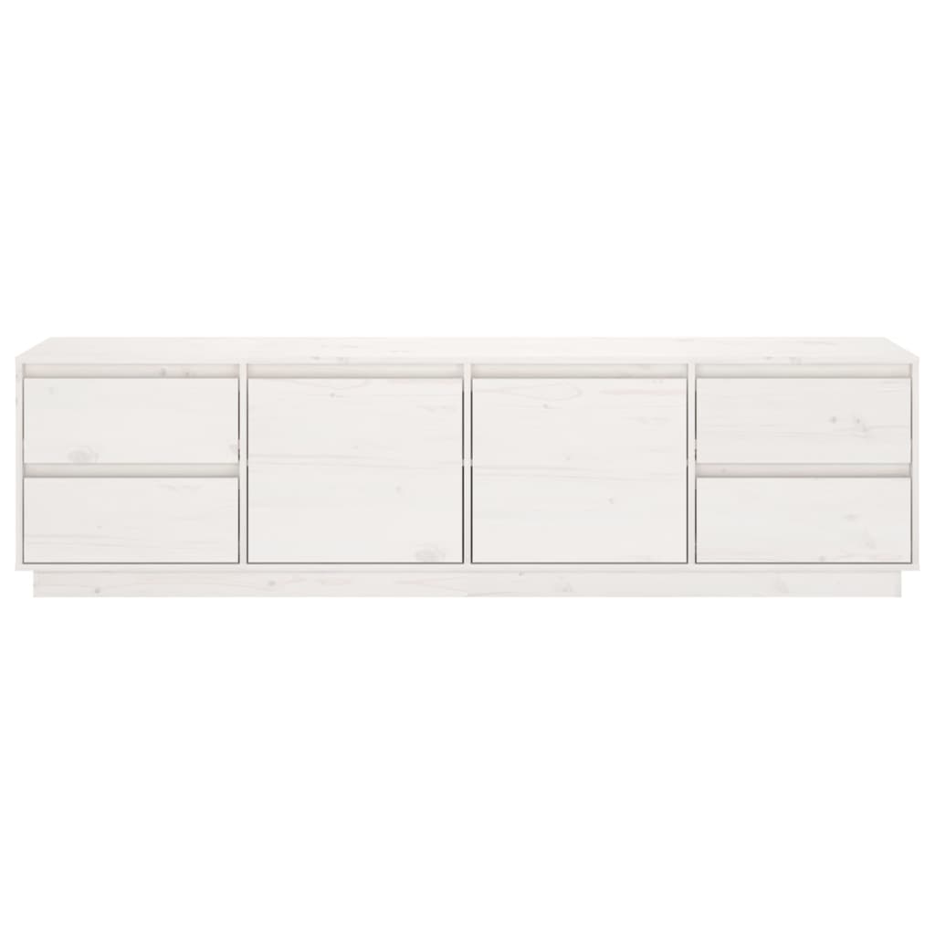 Meuble TV Blanc 176x37x47,5 cm Bois de pin massif - XIOS