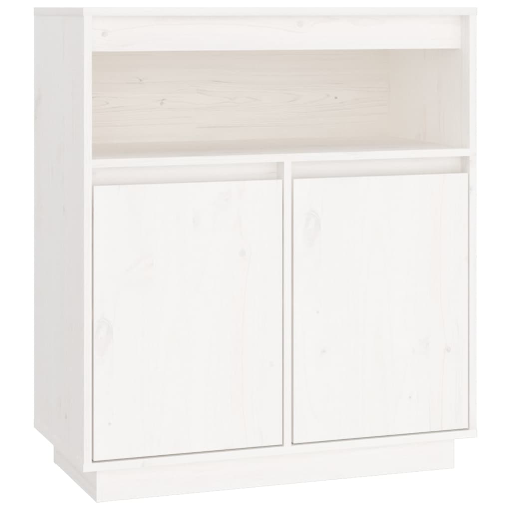 Buffet Blanc 70x34x80 cm Bois massif de pin - XIOS
