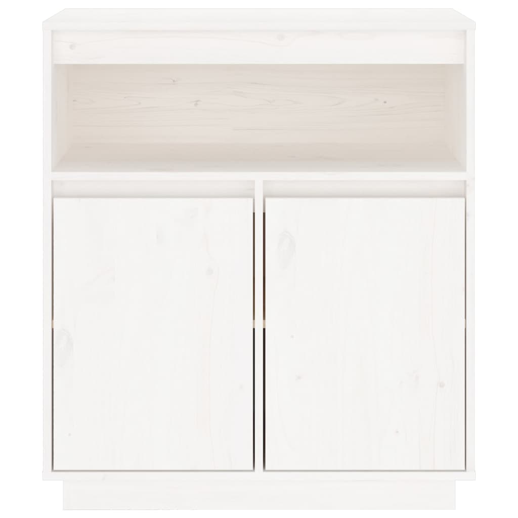 Buffet Blanc 70x34x80 cm Bois massif de pin - XIOS