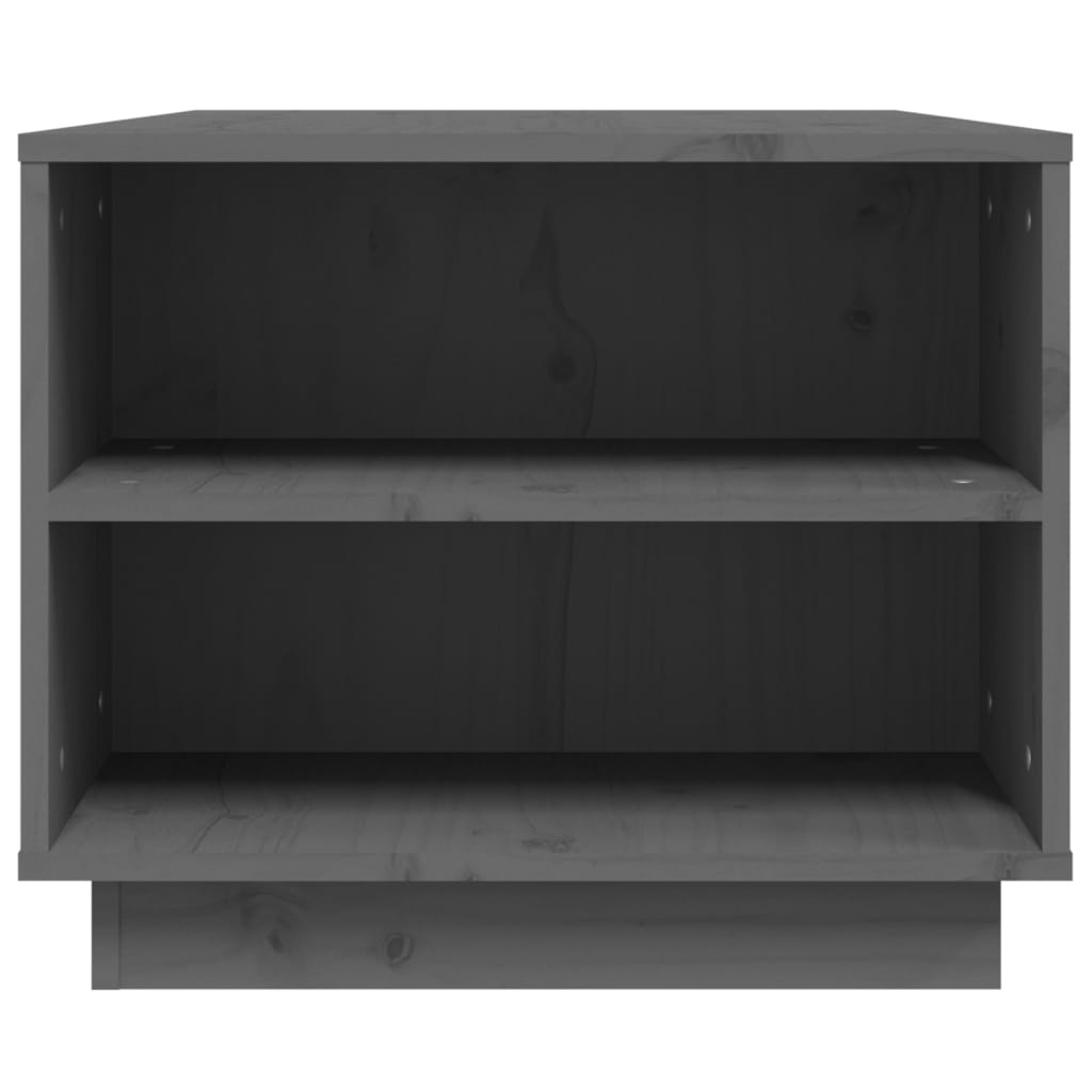 Table basse Gris 90x49x40,5 cm Bois massif de pin - XIOS