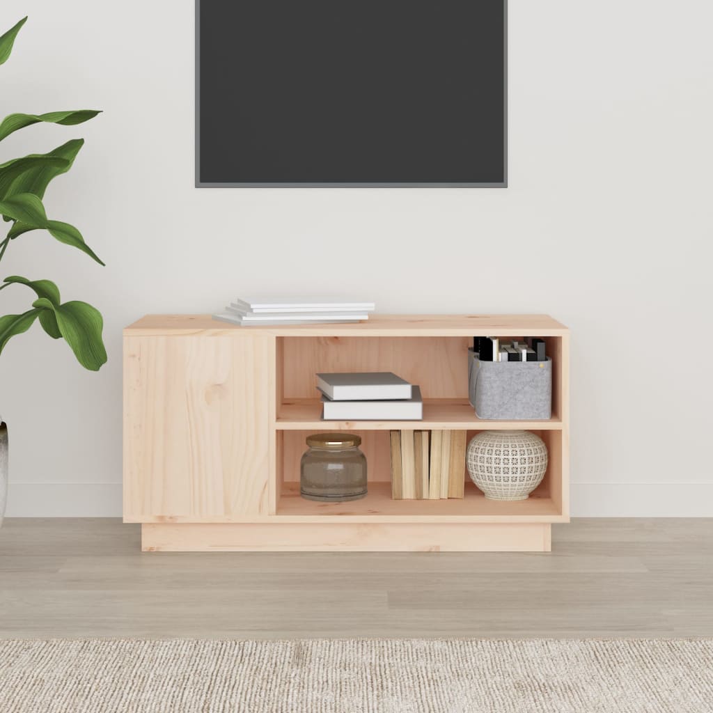 Meuble TV 80x35x40,5 cm Bois de pin massif - XIOS