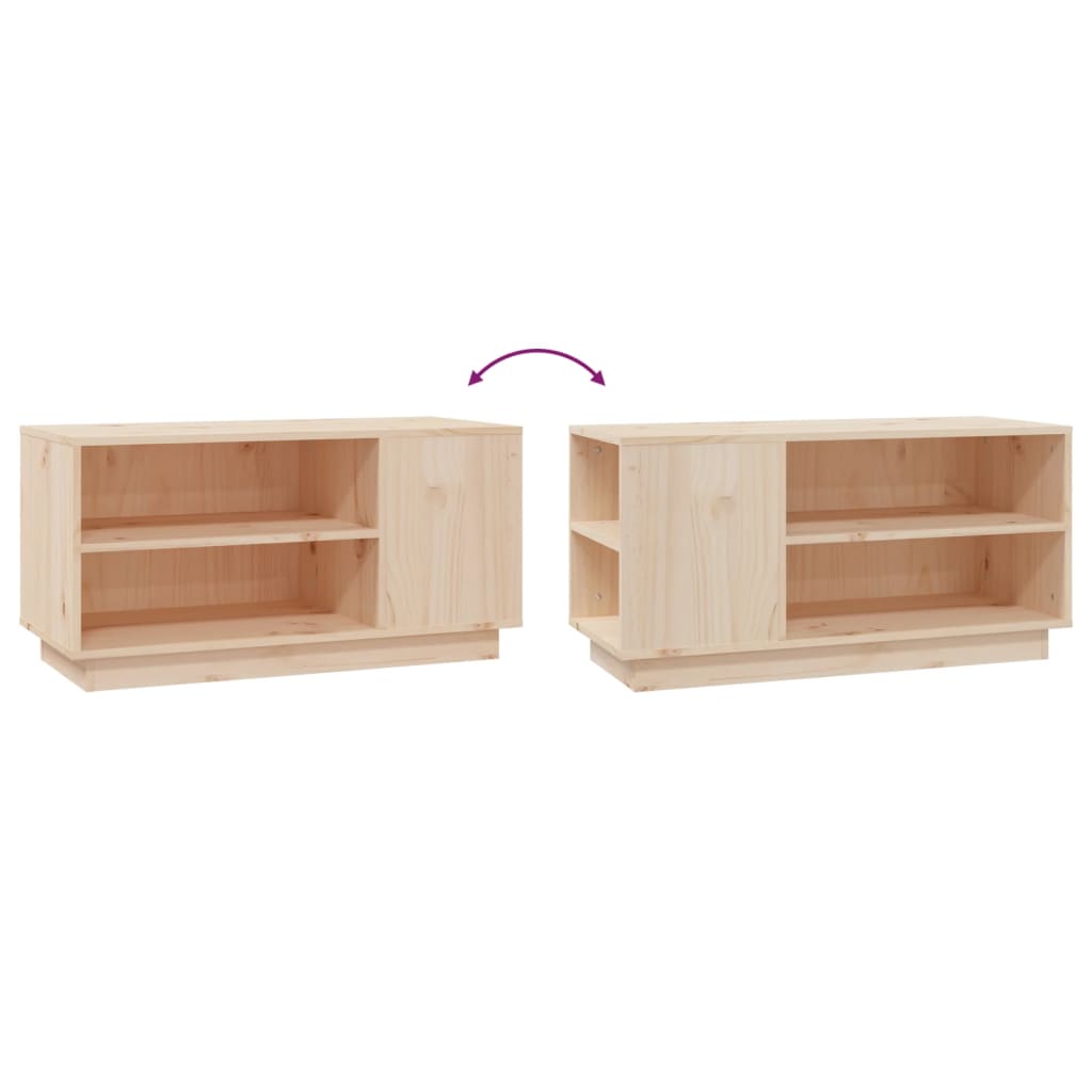 Meuble TV 80x35x40,5 cm Bois de pin massif - XIOS
