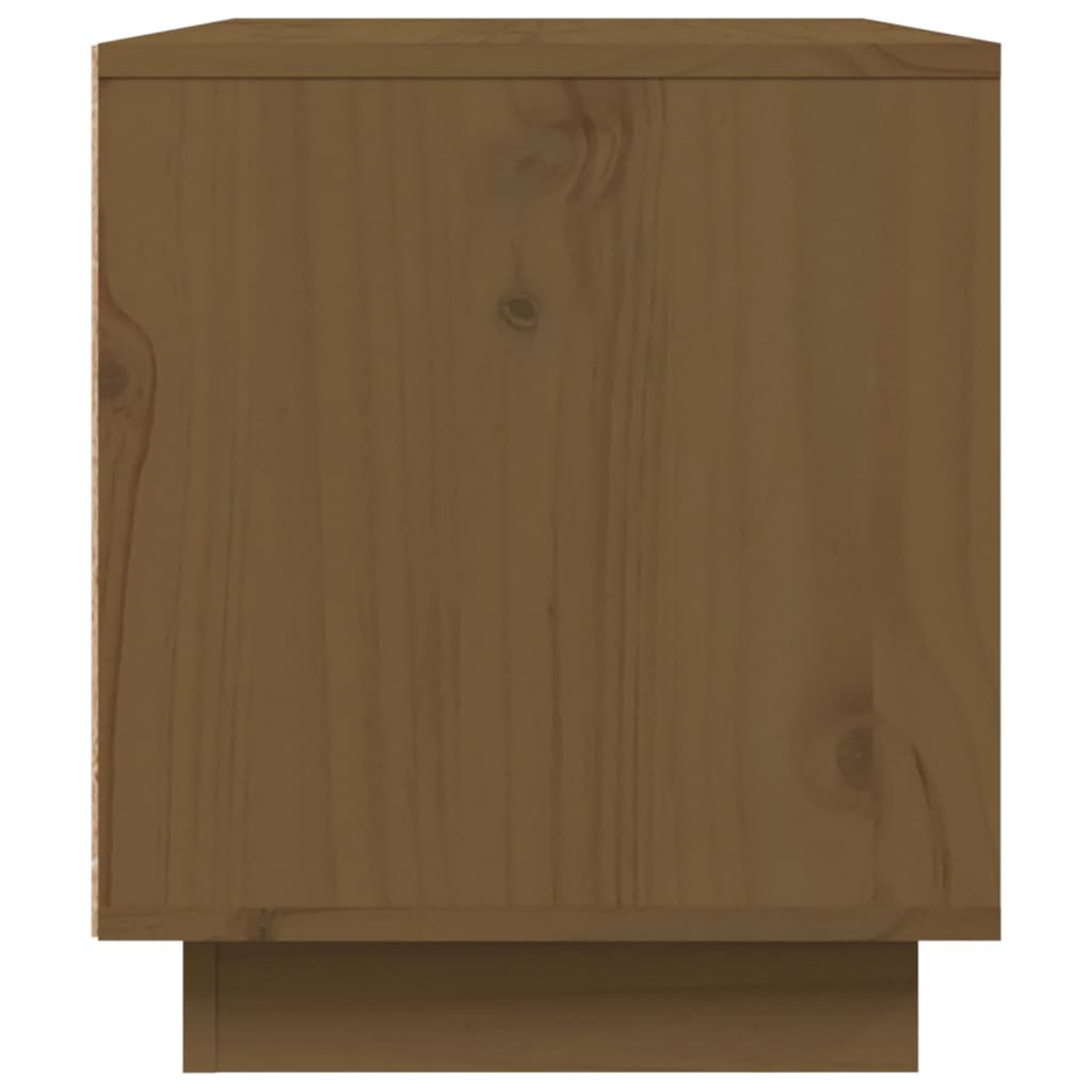 Meuble TV Marron miel 80x35x40,5 cm Bois de pin massif - XIOS