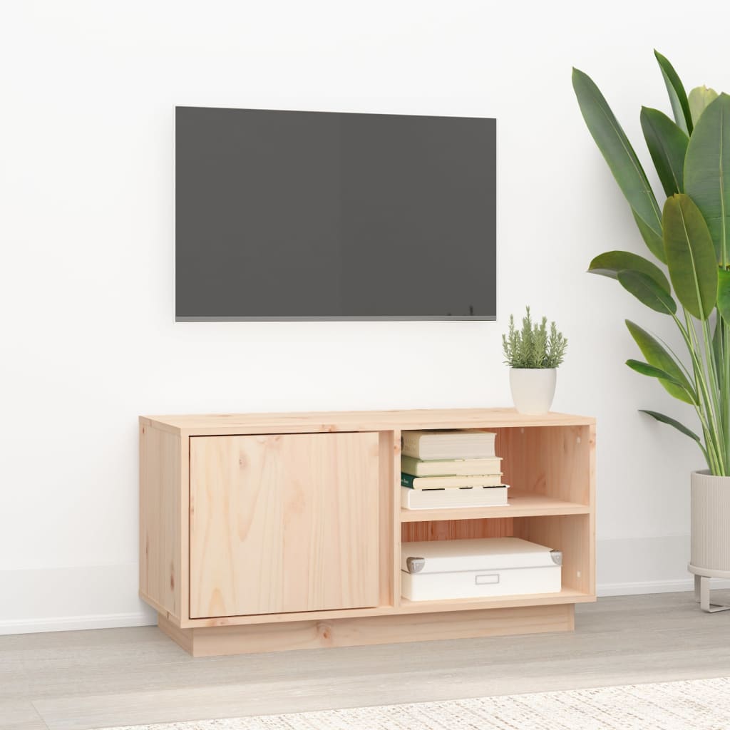 Meuble TV 80x35x40,5 cm Bois de pin massif - XIOS