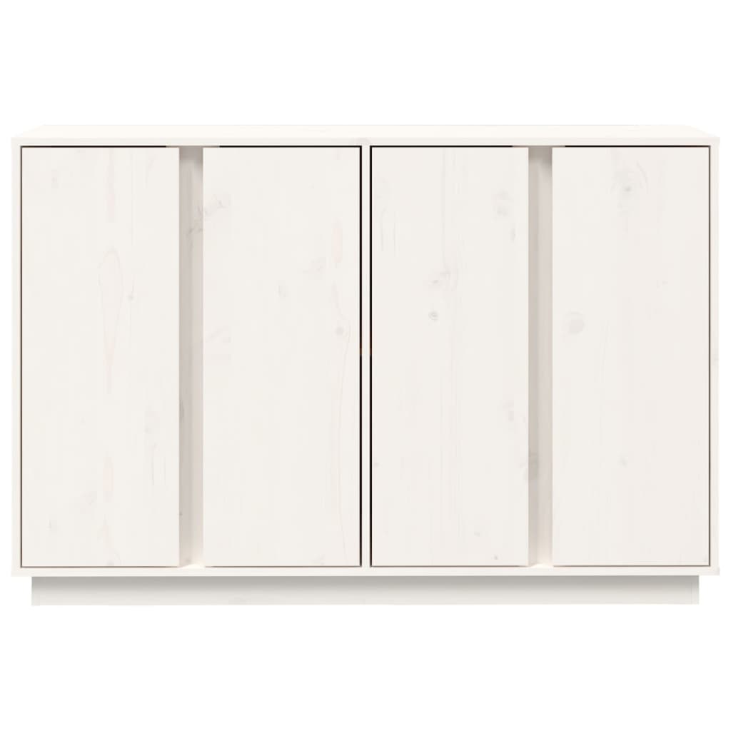 Buffet Blanc 120x35x80 cm Bois massif de pin - XIOS