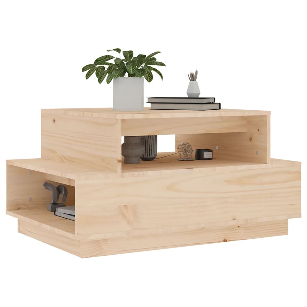 Table basse 80x55x40,5 cm Bois massif de pin - XIOS