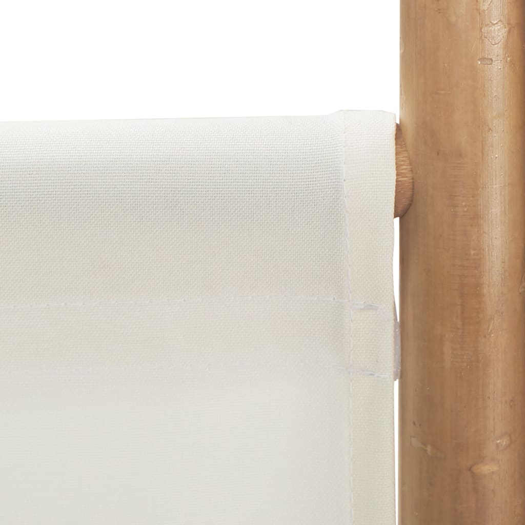 Cloison de séparation pliante 4 panneaux 160 cm Bambou et toile - XIOS