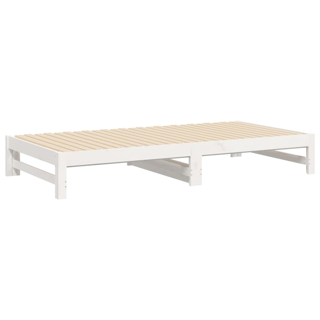 Lit coulissant sans matelas blanc 2x(100x200) cm - XIOS