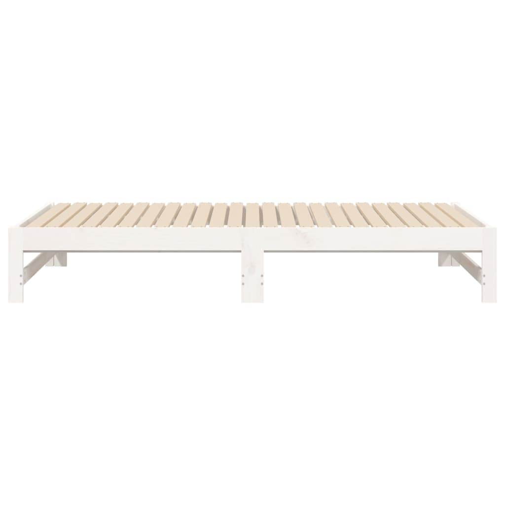 Lit coulissant sans matelas blanc 2x(75x190) cm - XIOS