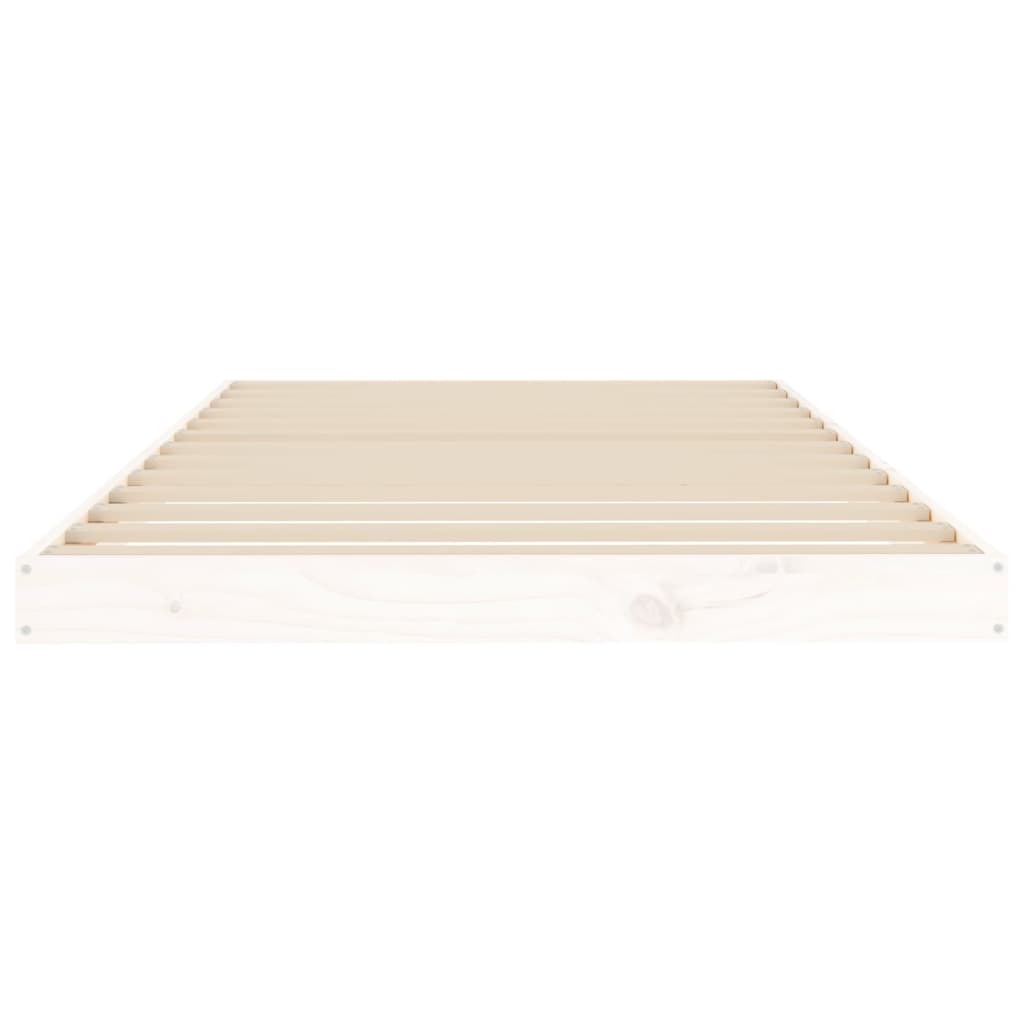 Cadre de lit sans matelas blanc 100x200 cm bois de pin massif - XIOS