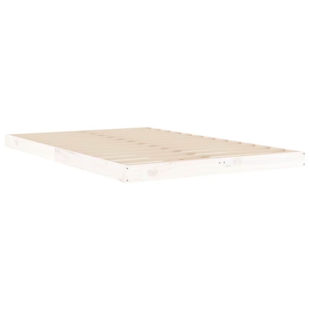 Cadre de lit sans matelas blanc 120x190 cm bois de pin massif - XIOS